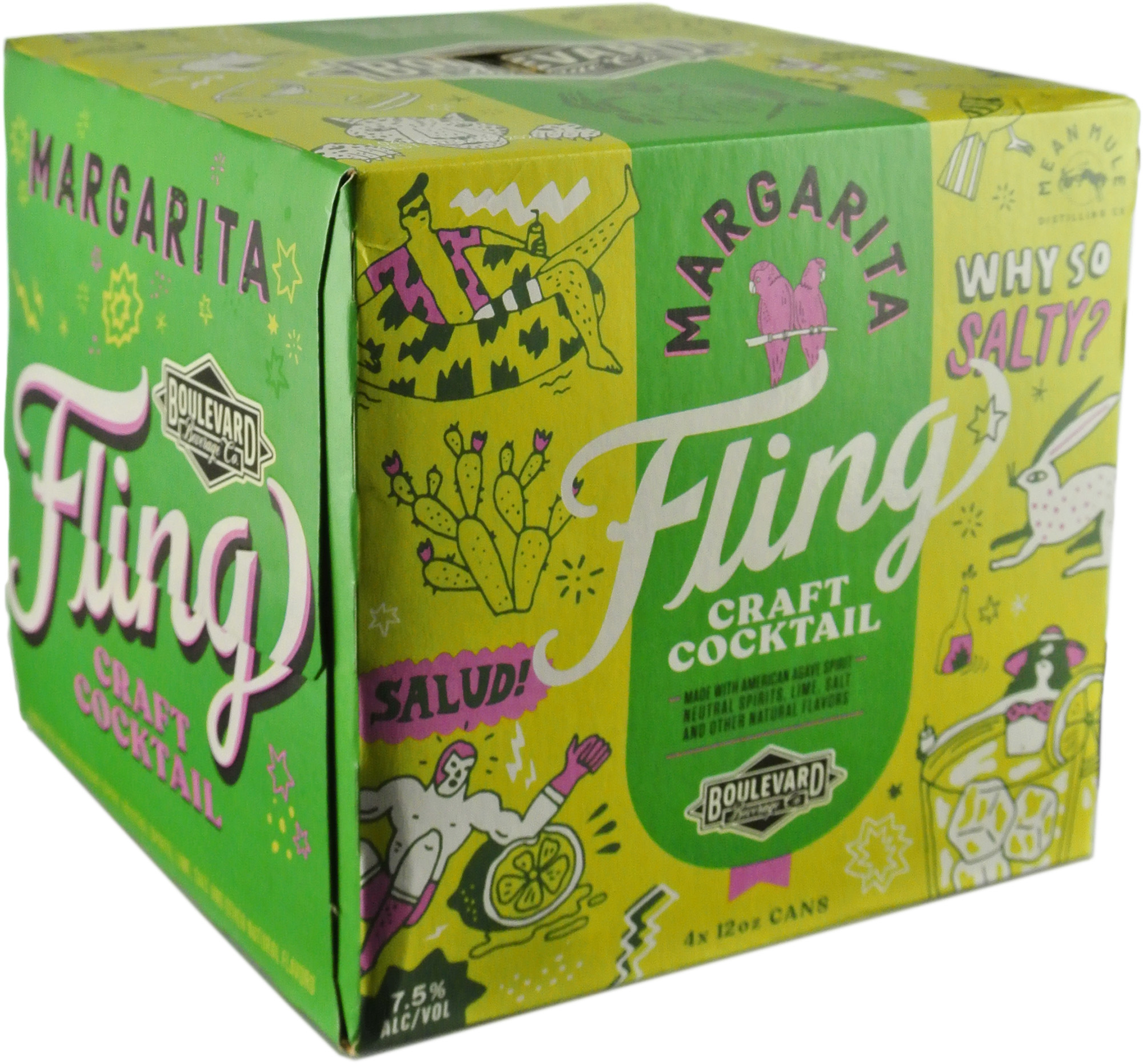 Boulevard Brewing Fling Margarita Canned Cocktail 4 Pack Cans