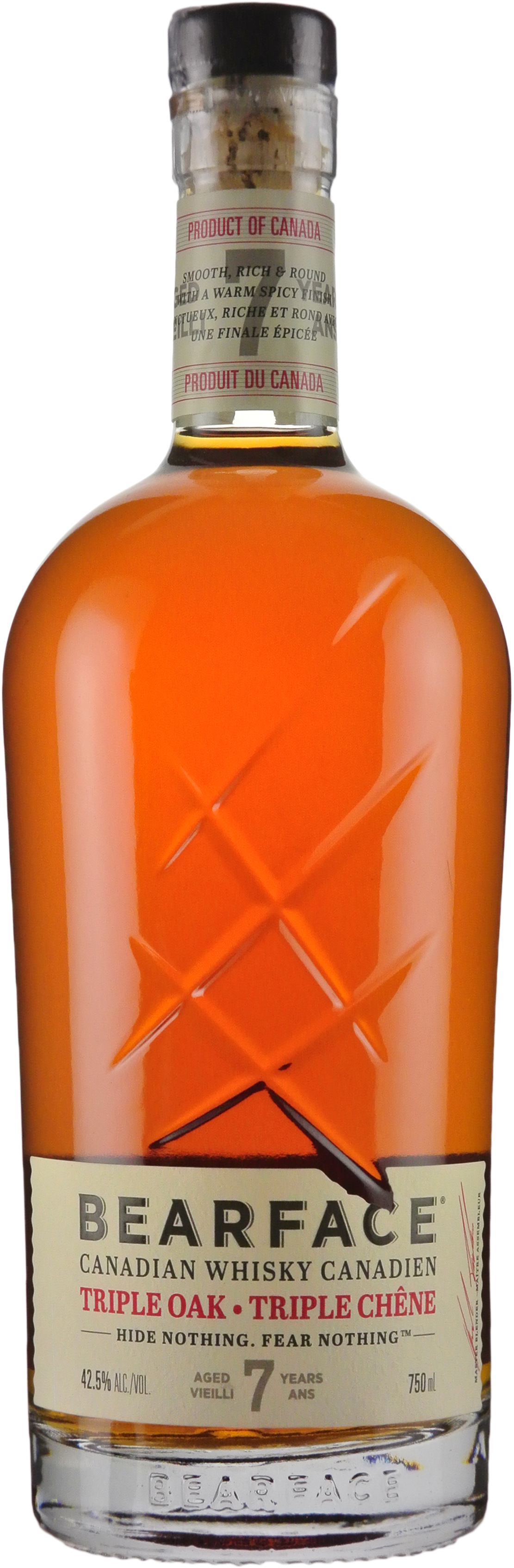 Bearface 7 year old Triple Oak Canadian Whisky