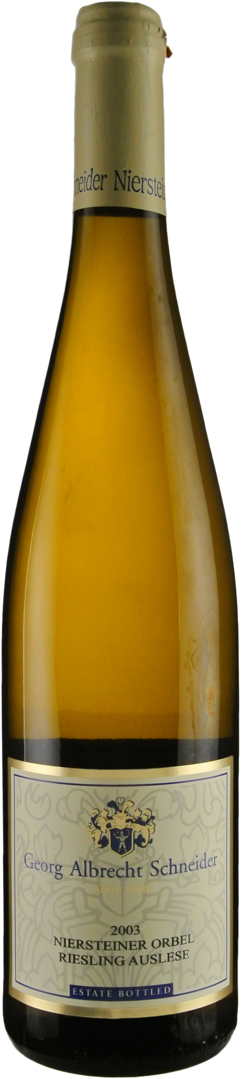 Georg Albrecht Schneider Niersteiner Orbel Riesling Auslese 2003