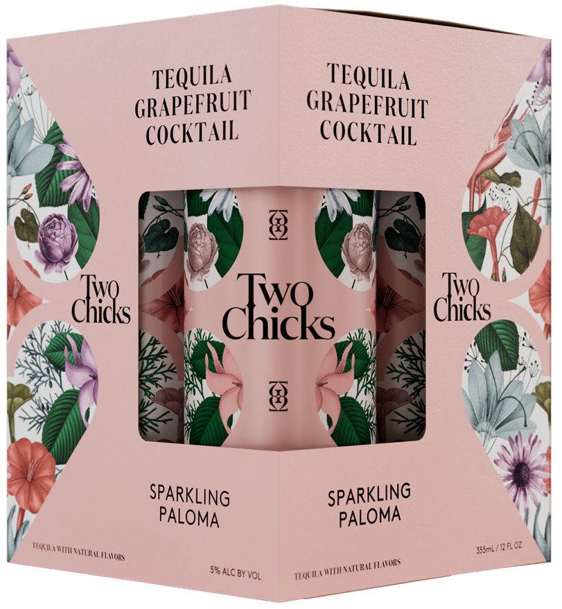 Two Chicks Paloma Sparkling Tequila & Grapefruit Cocktail 4 pack of
