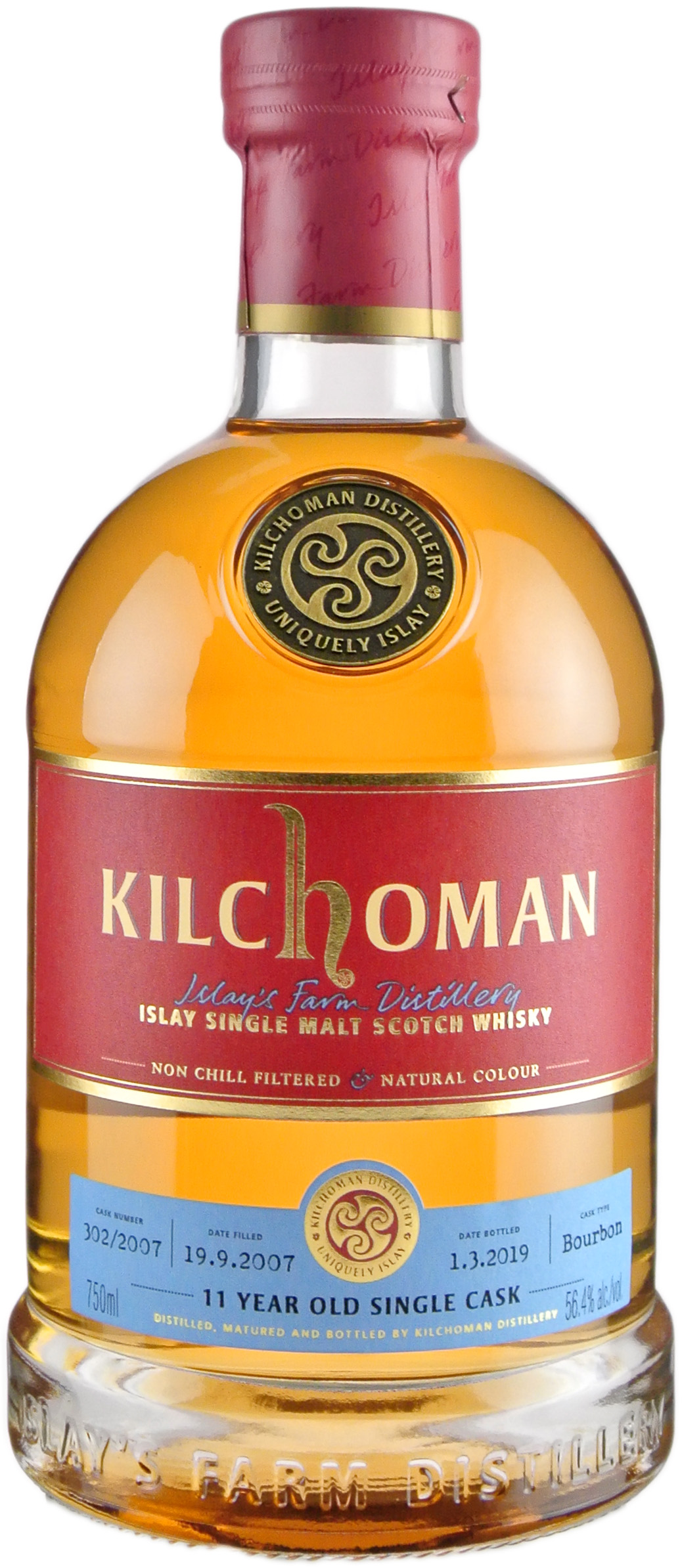 Kilchoman Cask Evolution 11 year old First Fill Bourbon Barrel # 302 2007