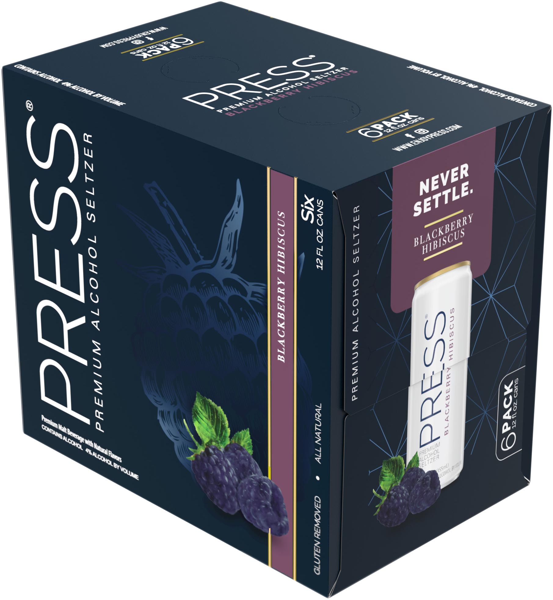 PRESS Seltzer Blackberry Hibiscus