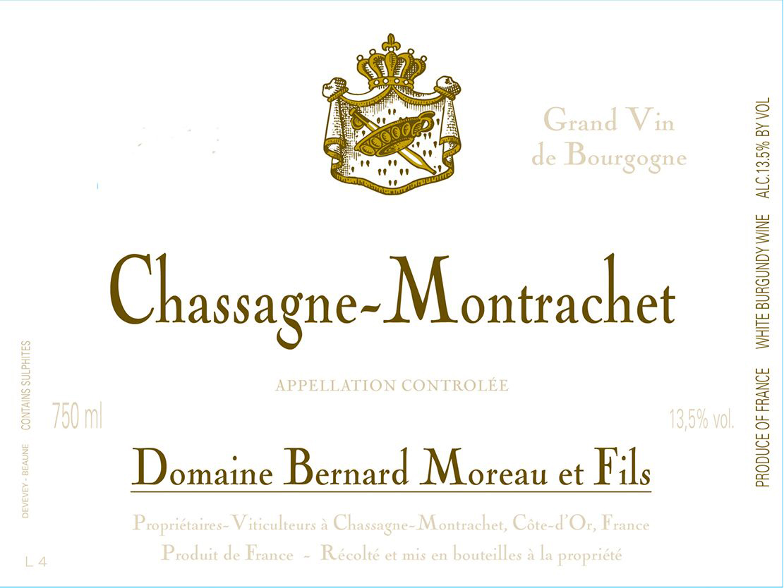 Domaine Bernard Moreau Chassagne Montrachet 2017