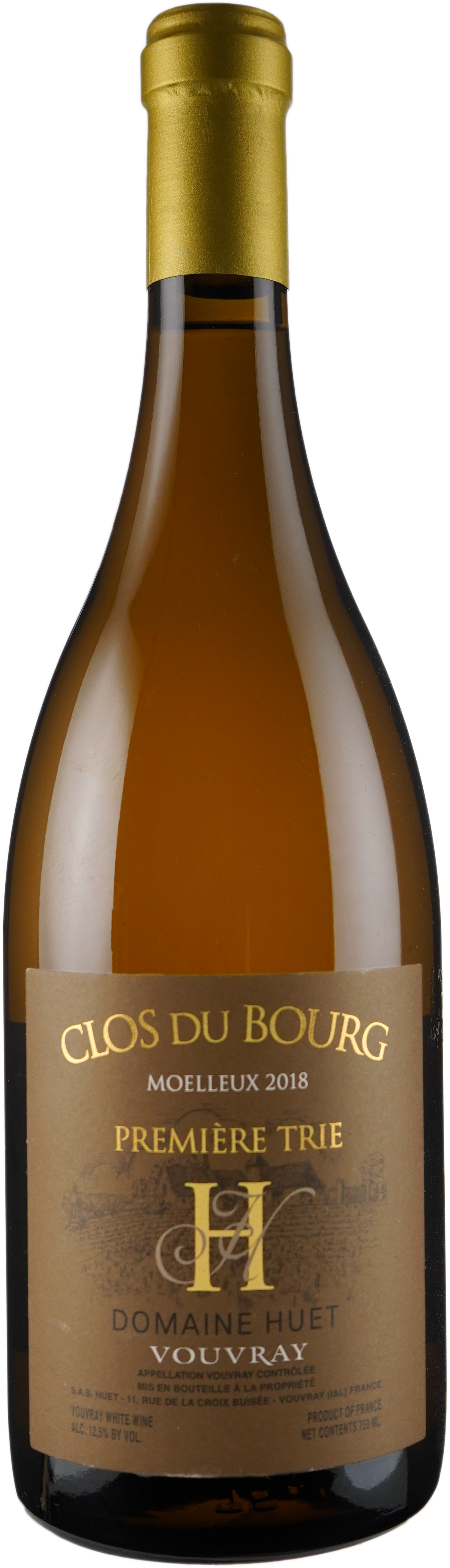 Domaine Huet Vouvray Moelleux 1er Trie Clos du Bourg 2018