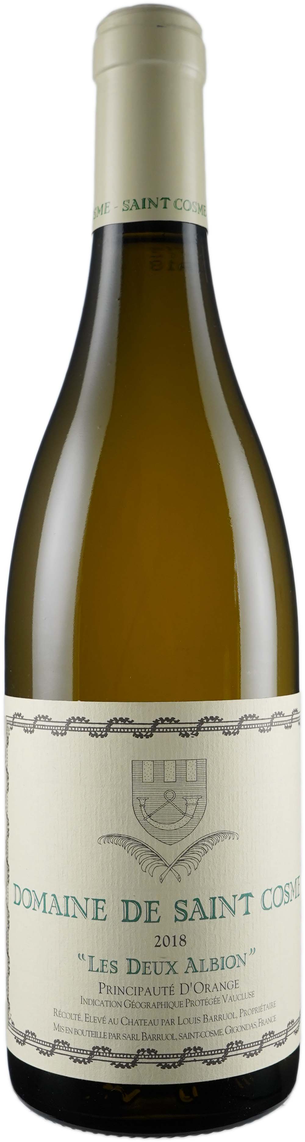 Domaine de Saint Cosme Les Deux Albion Blanc Principaute d'Orange 2018