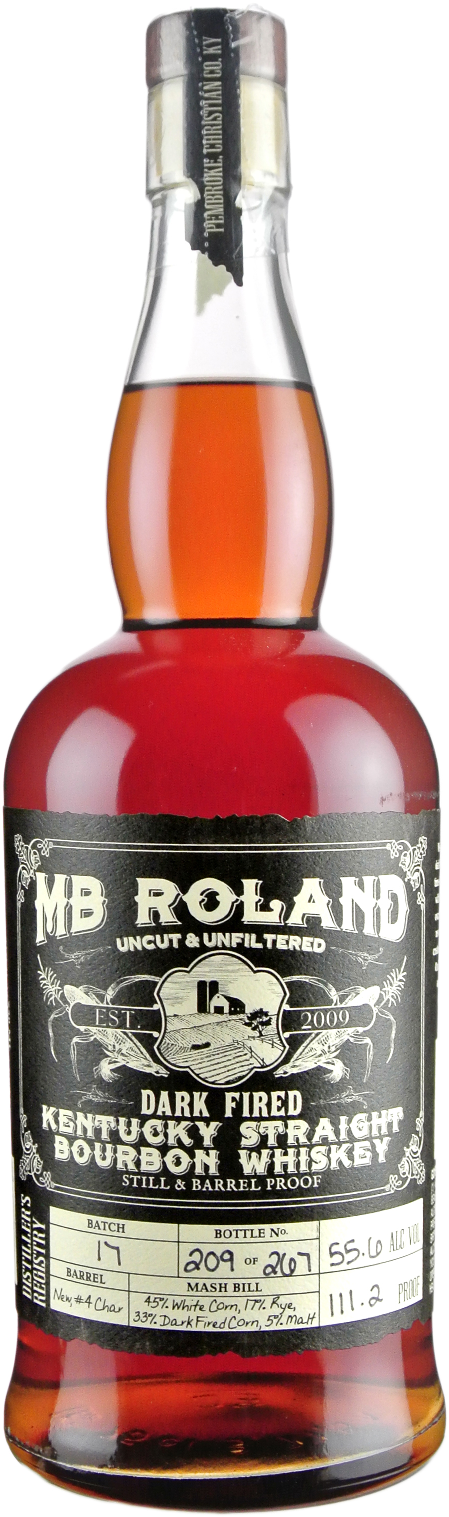 MB Roland Kentucky Dark Fired Bourbon Barrel Proof