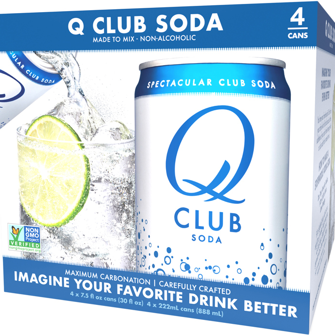 Q Club Soda 4pk Cans