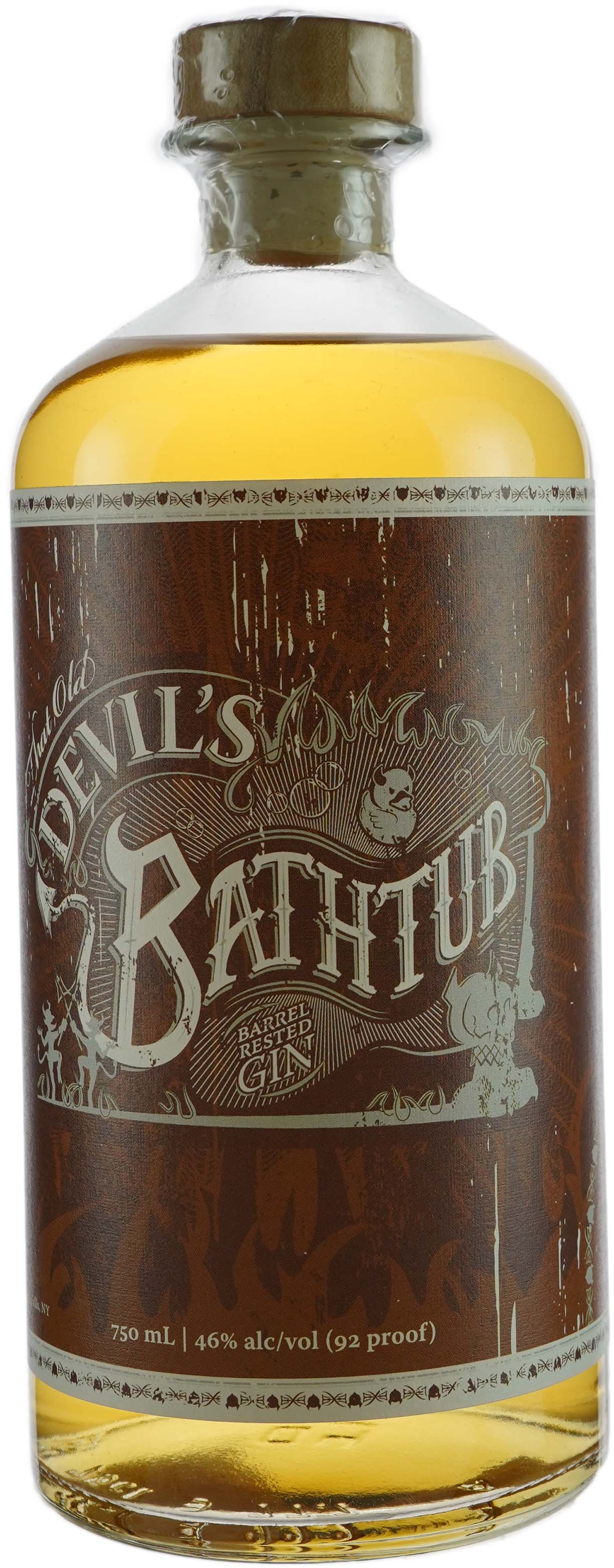 Honeoye Falls Distillery That Old Devil's Bathtub Barrel Rested Gin