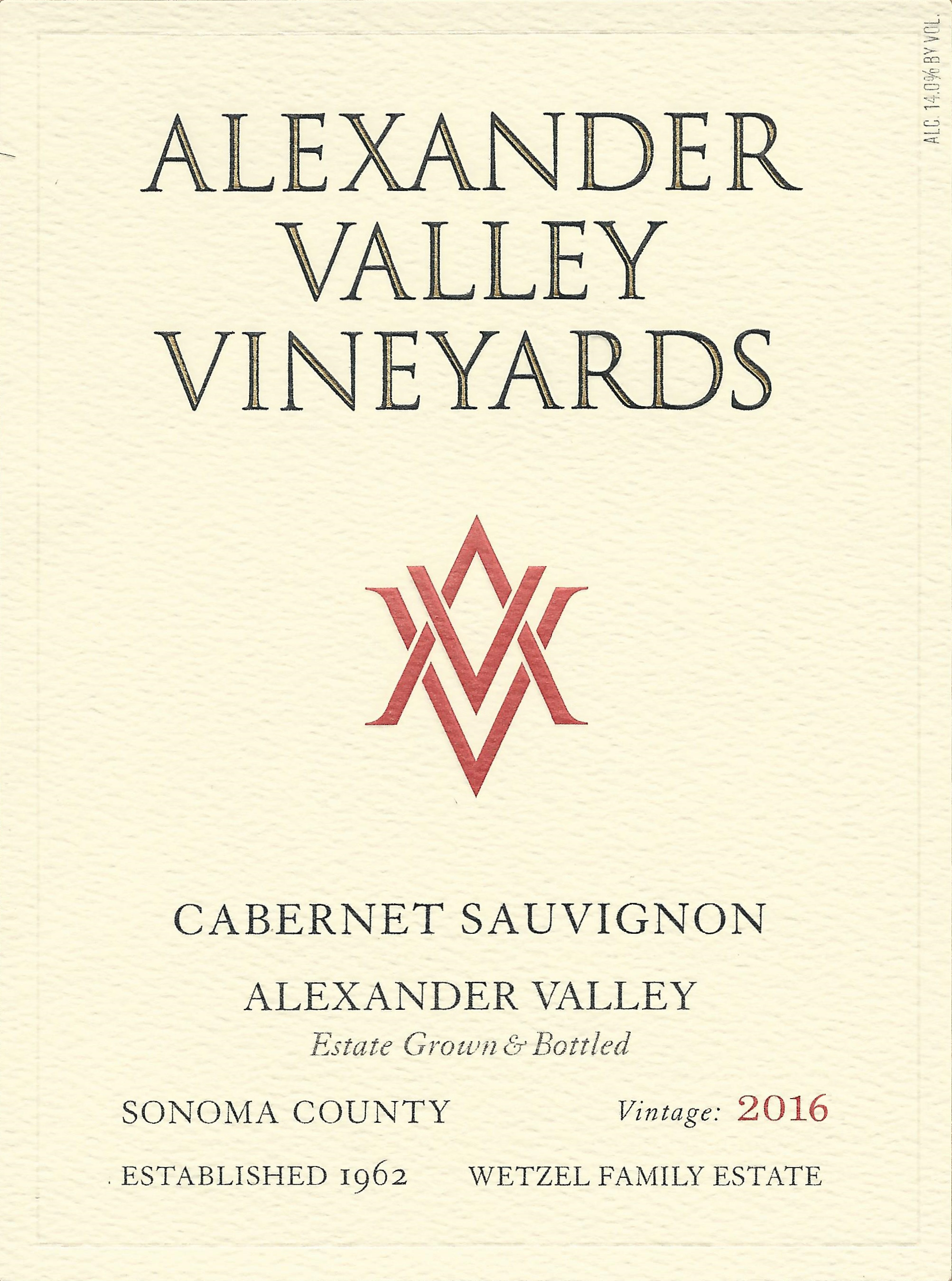 Alexander Valley Vineyards Cabernet Sauvignon 2017