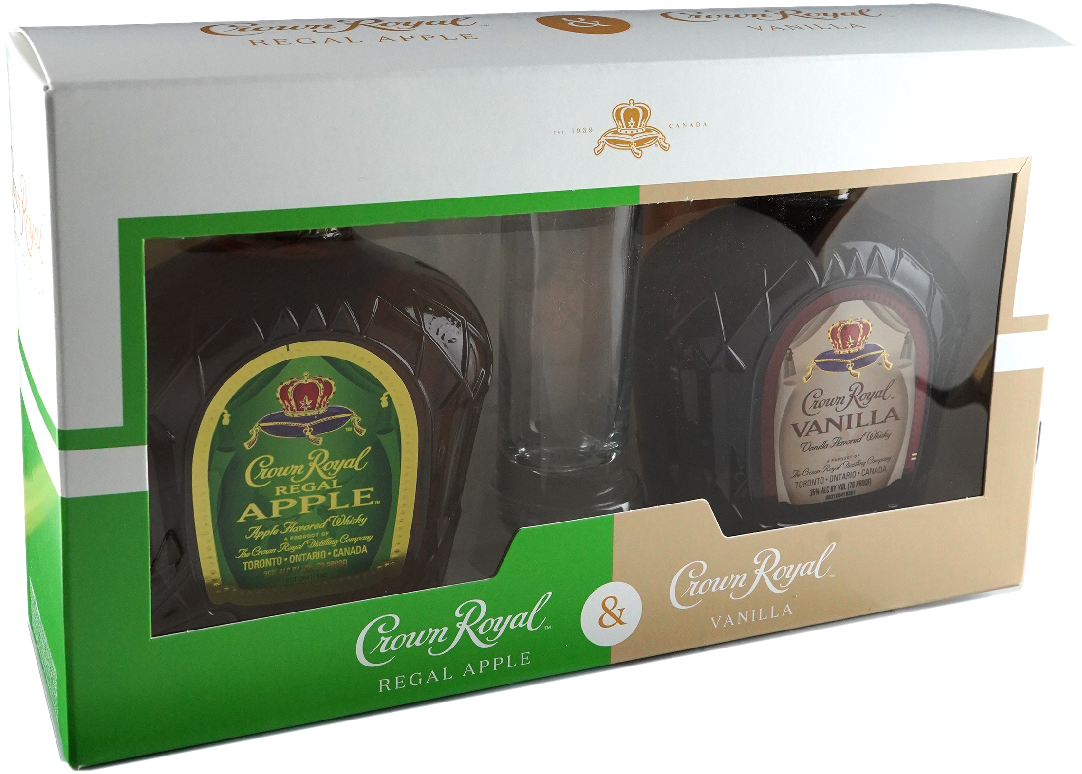 Crown Royal Apple and Vanilla Twin Pack w Shot Glass