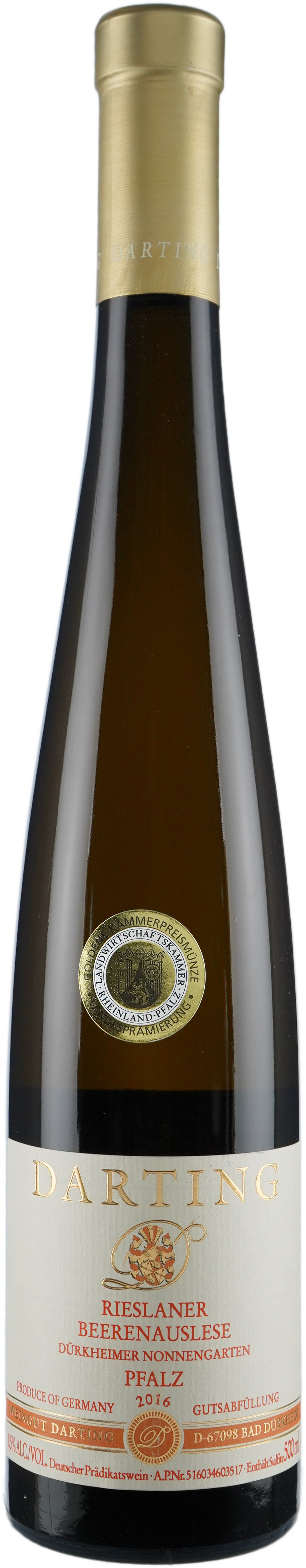 Kurt Darting Durkheimer Nonnengarten Rieslaner Beerenauslese 2016