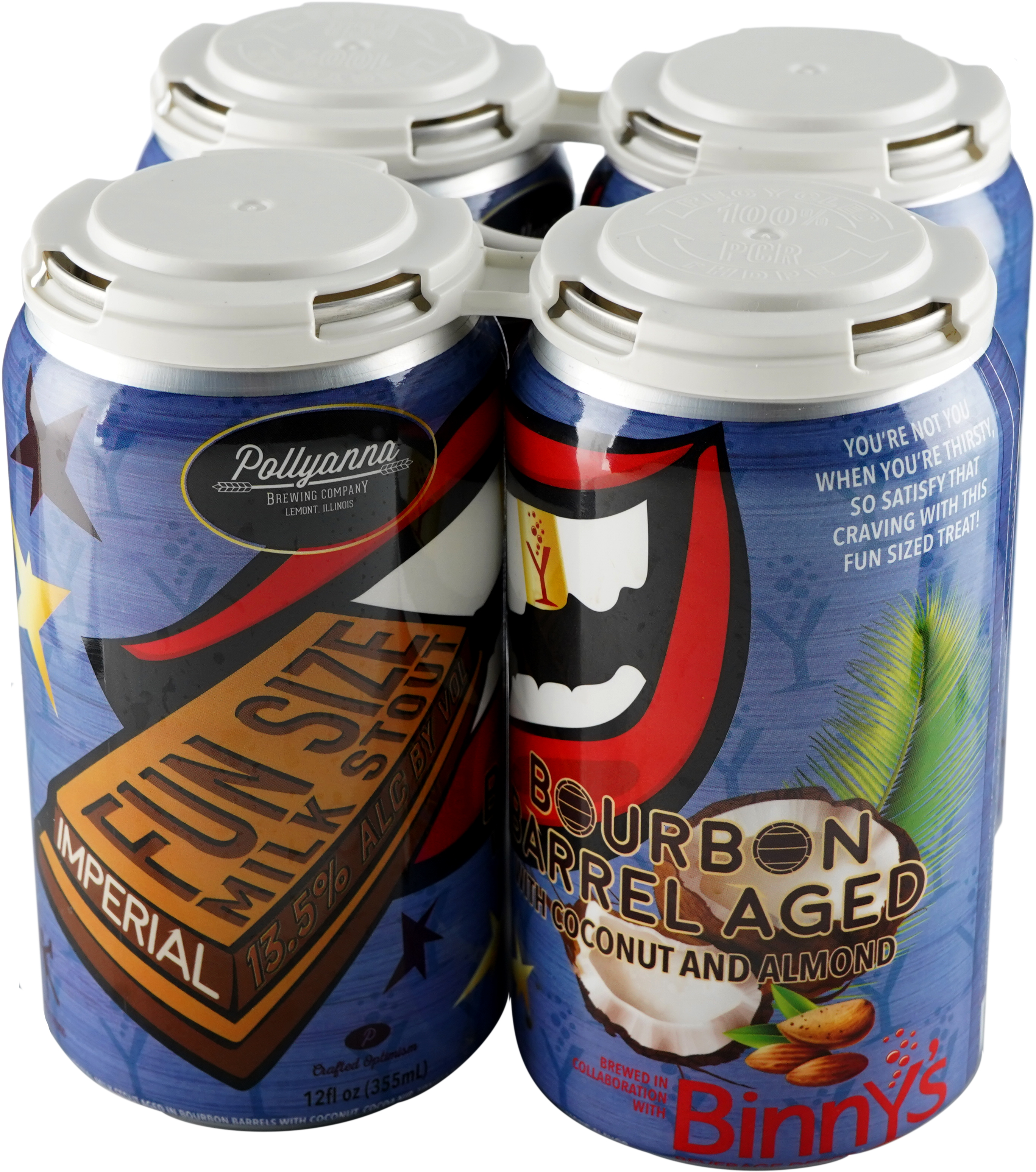 Pollyanna Bourbon Barrel Aged Imperial Fun Size with Coconut and Almond Binny's Collab