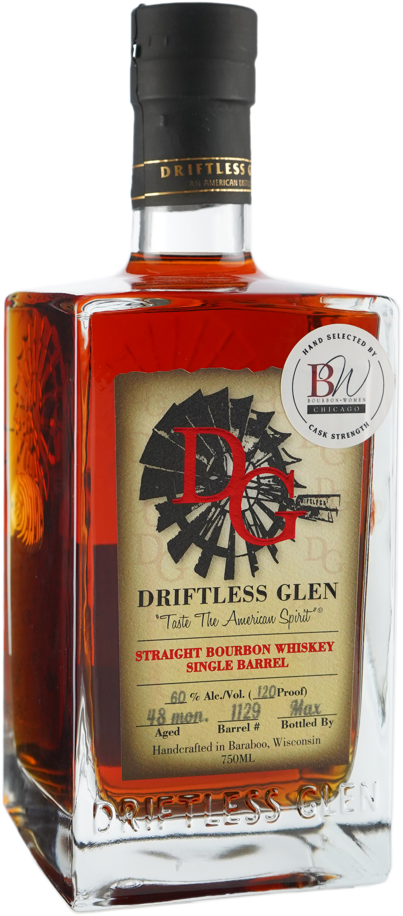 Driftless Glen Bourbon Women Handpicked Single Barrel Cask Strength Bourbon