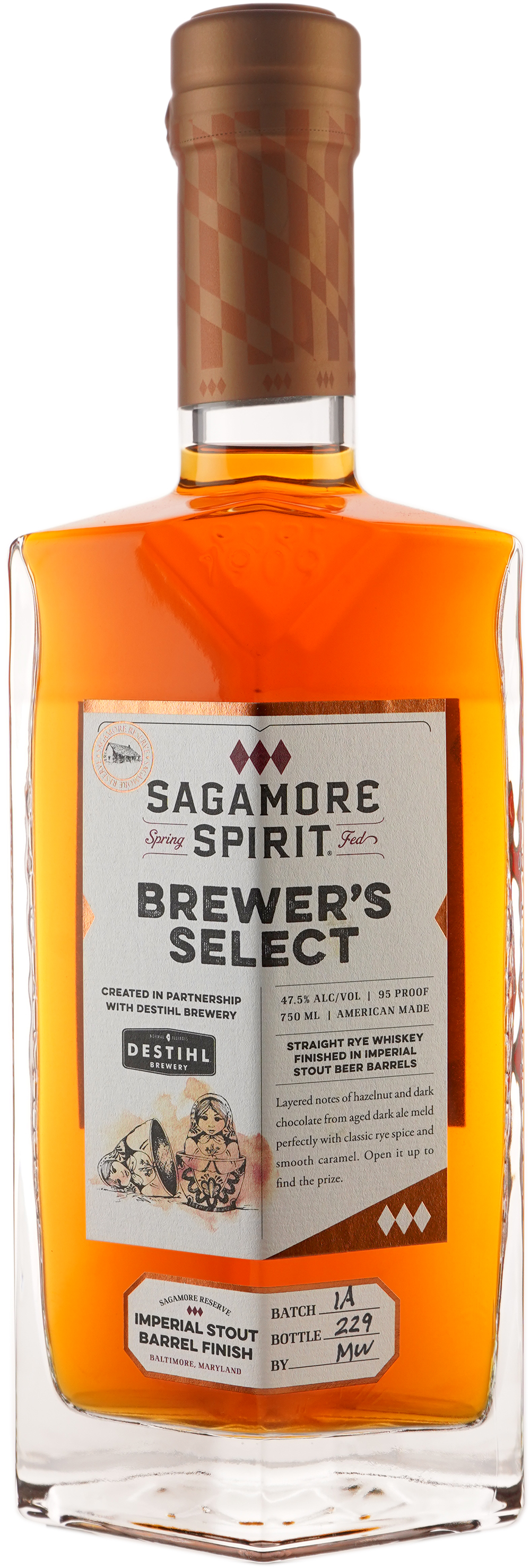 Sagamore Spirit Rye Brewer's Select Finished in Destihl Dosvidanya Imperial Stout Barrels