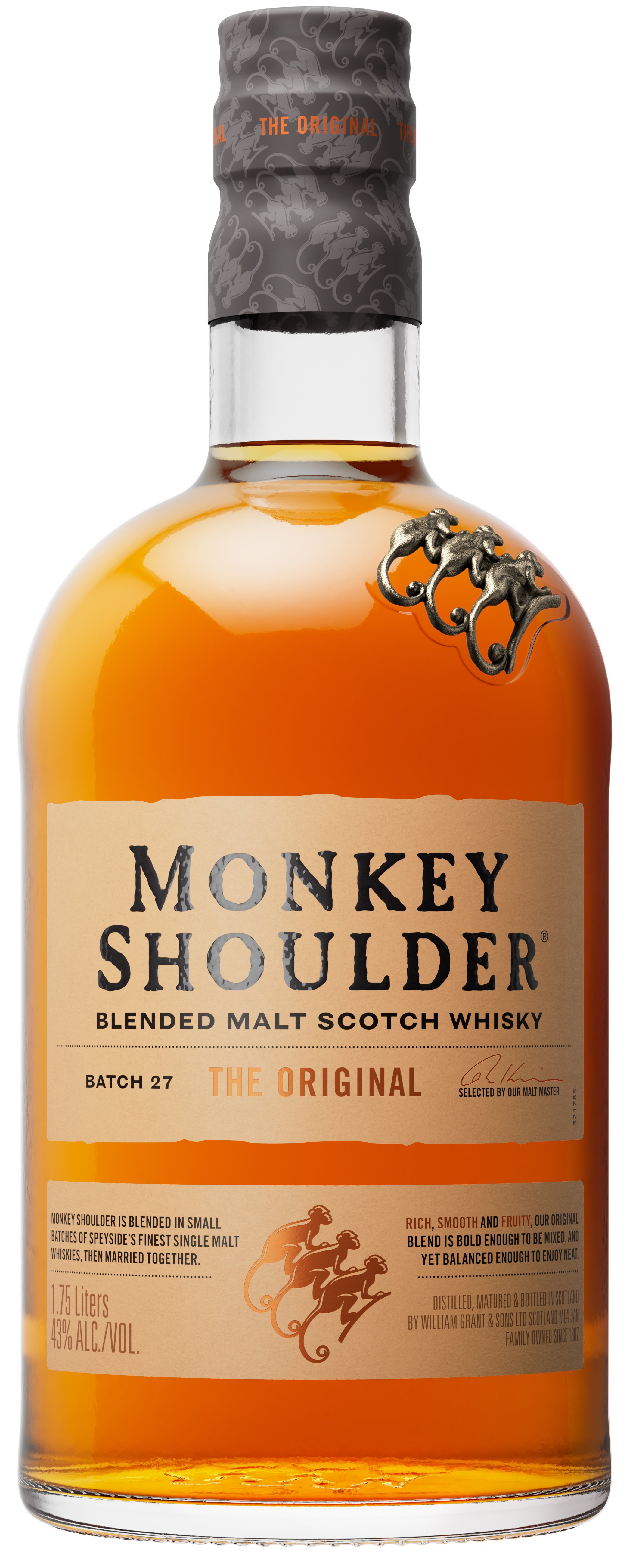 Monkey Shoulder Blended Malt Scotch Whisky 1 75 L Bottle monkey-shoulder-blended-malt-scotch-whisky-1-75-l-bottle