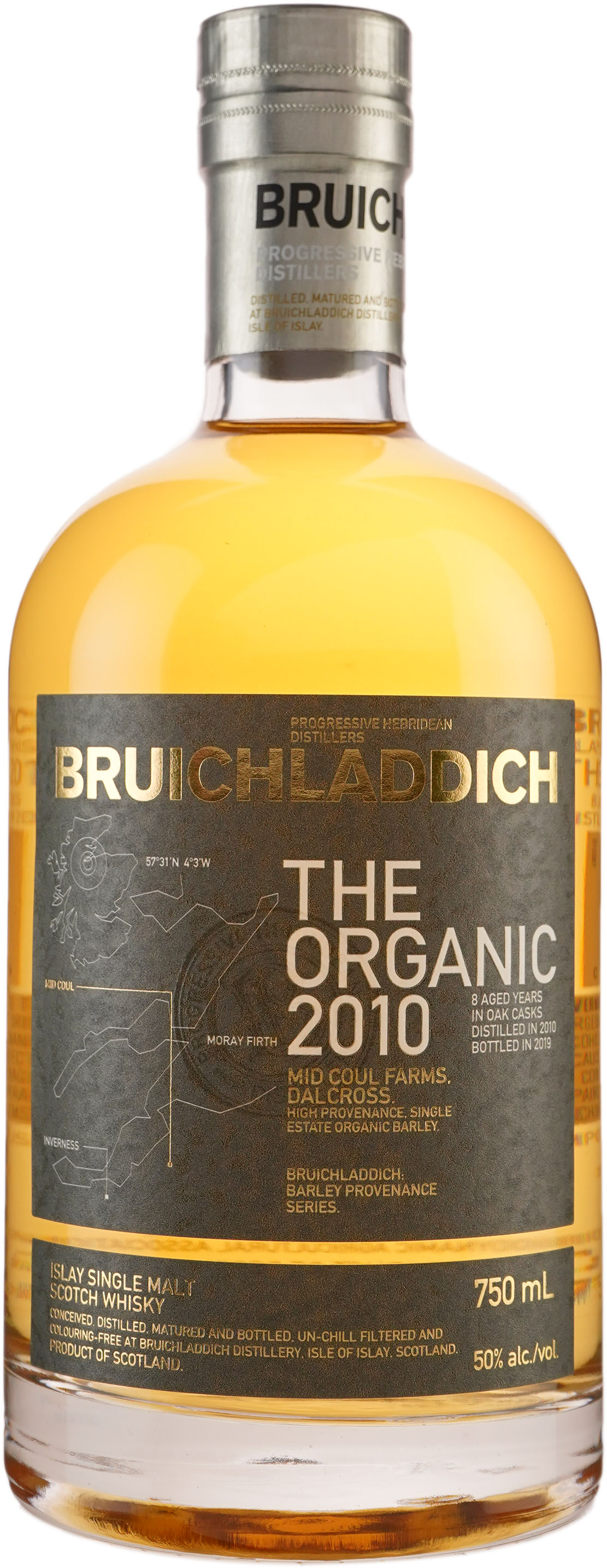 Bruichladdich The Organic Mid Coul Farm Unpeated Malt 2010