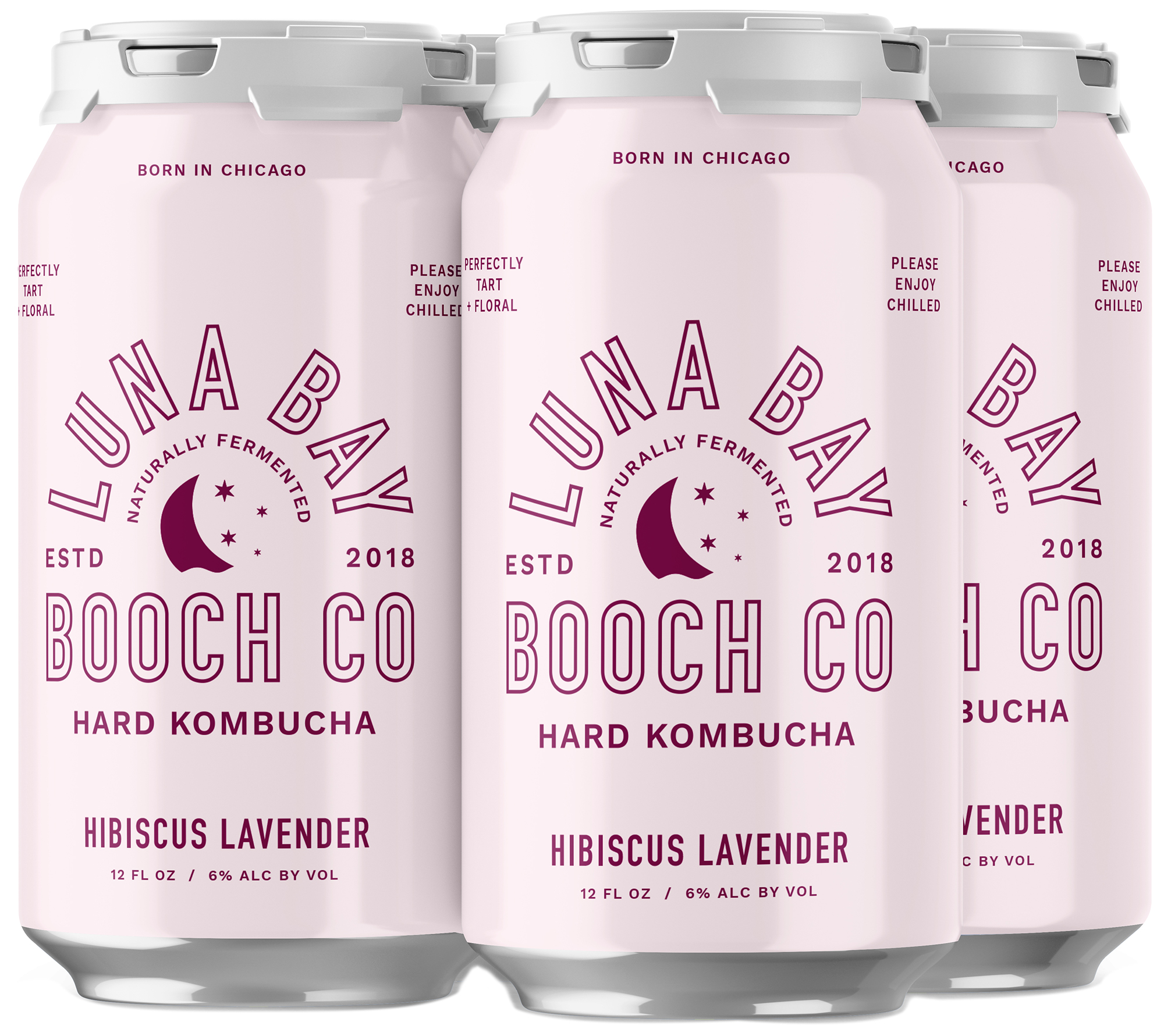 Luna Bay Booch Hibiscus Lavender Hard Kombucha 4 Pack Of 12 Oz Can Luna Bay Booch Hibiscus Lavender Hard Kombucha 4 Pack Of 12 Oz Can