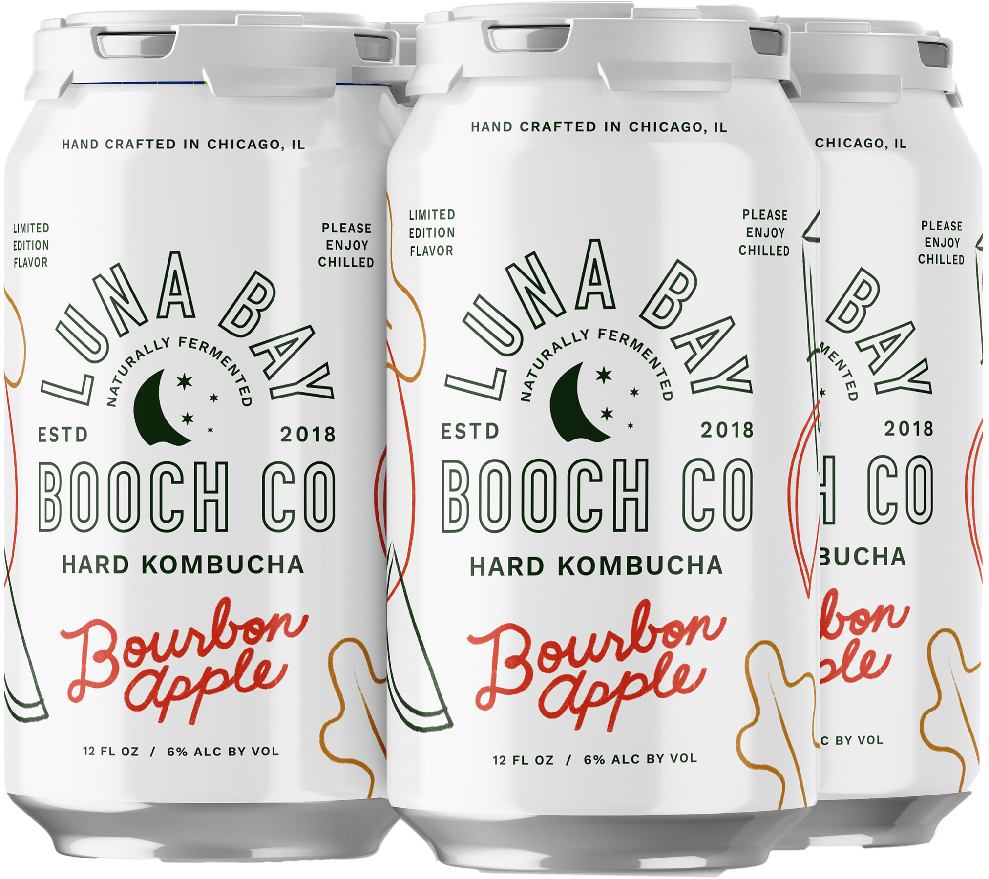 Luna Bay Booch Bourbon Apple Hard Kombucha