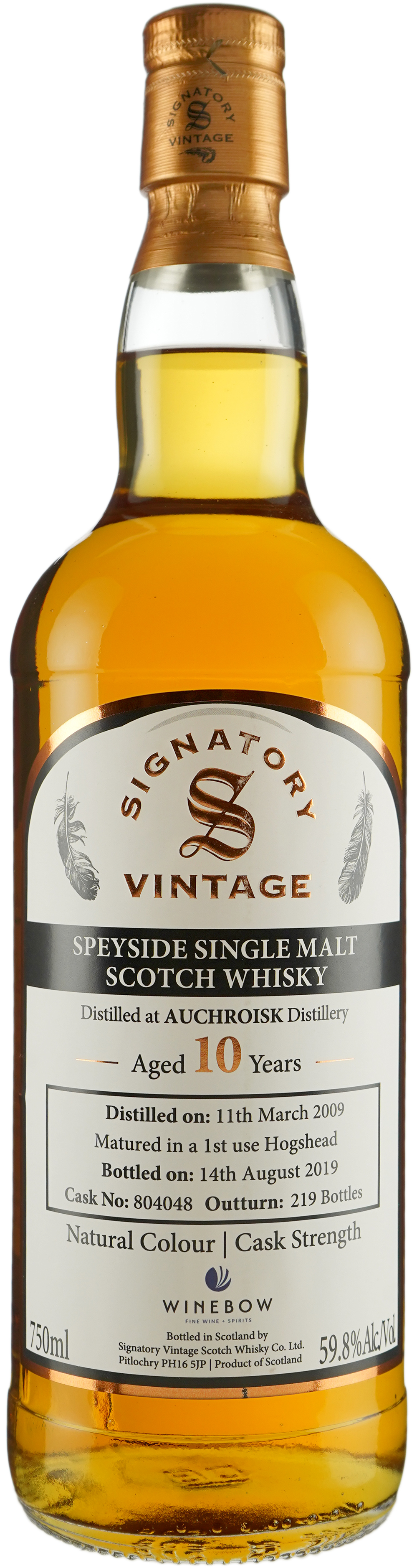 Signatory Auchroisk 10 year old Winebow Chicago Selection 2009
