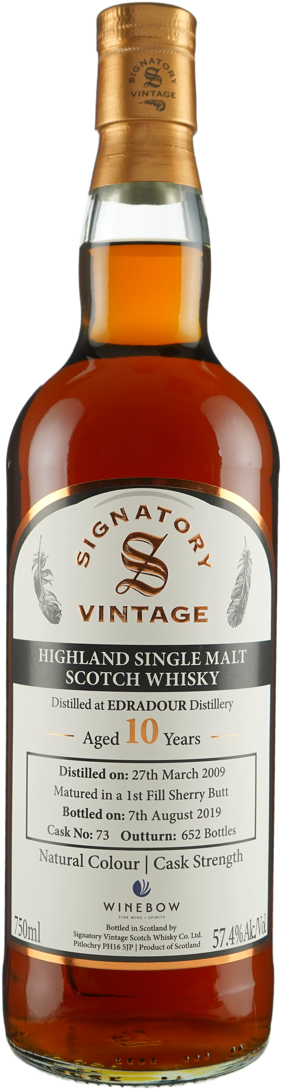 Signatory Edradour 10 year old Winebow Chicago Selection 2009