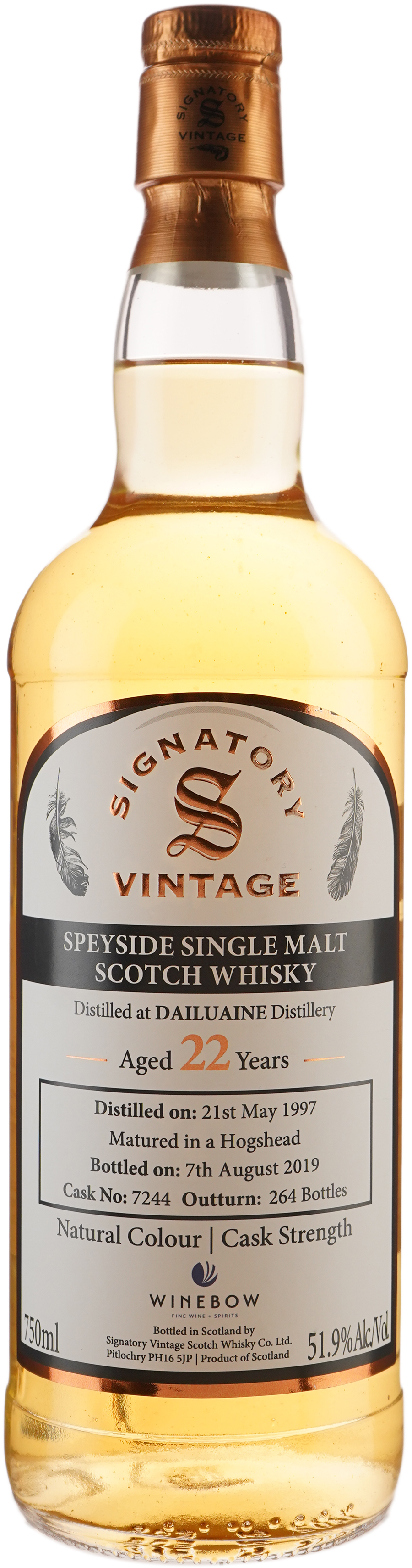 Signatory Dailuaine 22 year old Winebow Chicago Selection 1997