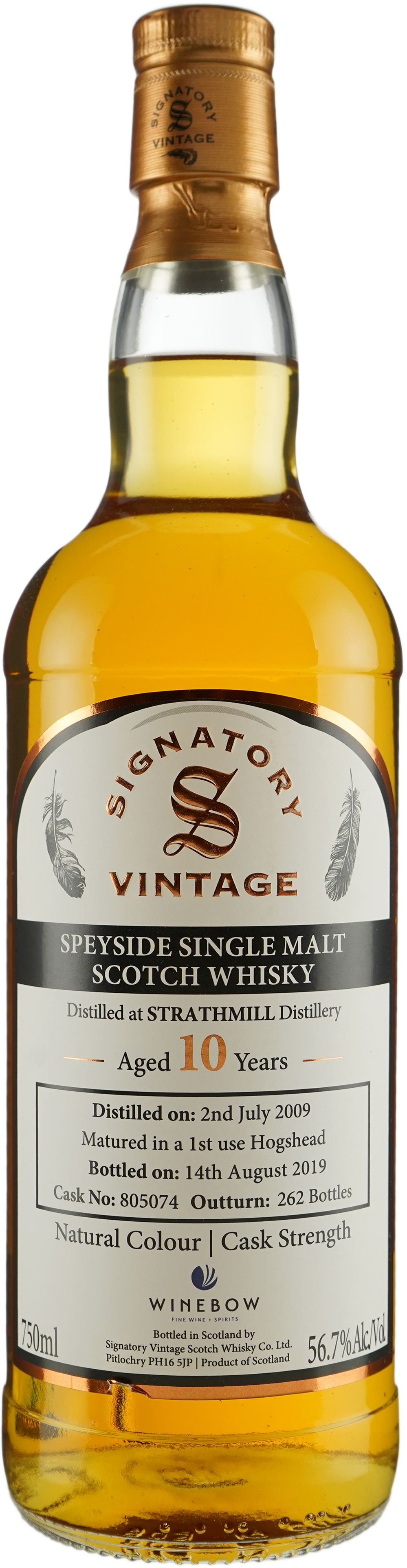 Signatory Strathmill 10 year old Winebow Chicago Selection 2009