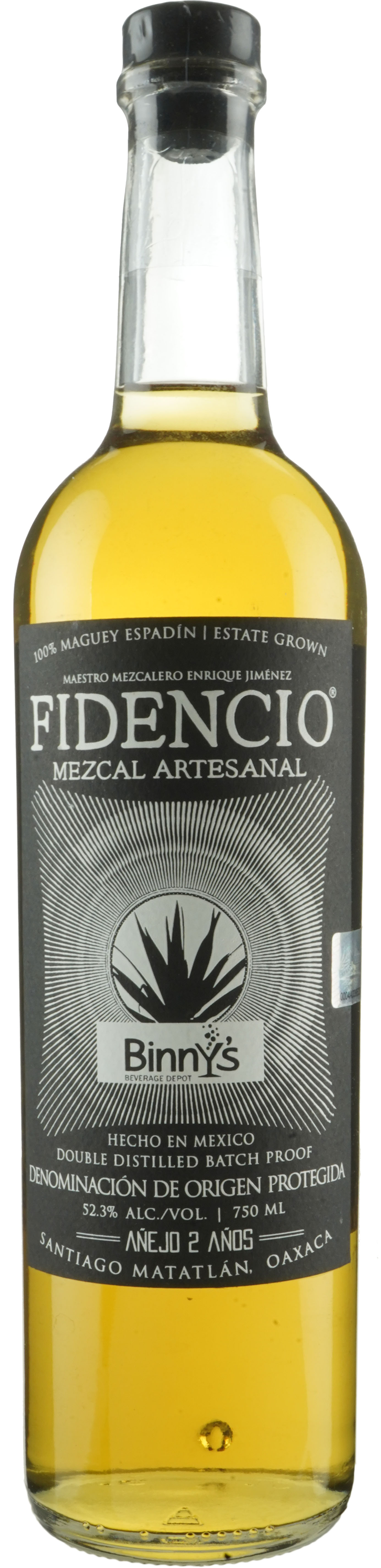 Fidencio Mezcal Clasico Anejo Single Barrel Binny's Handpicked