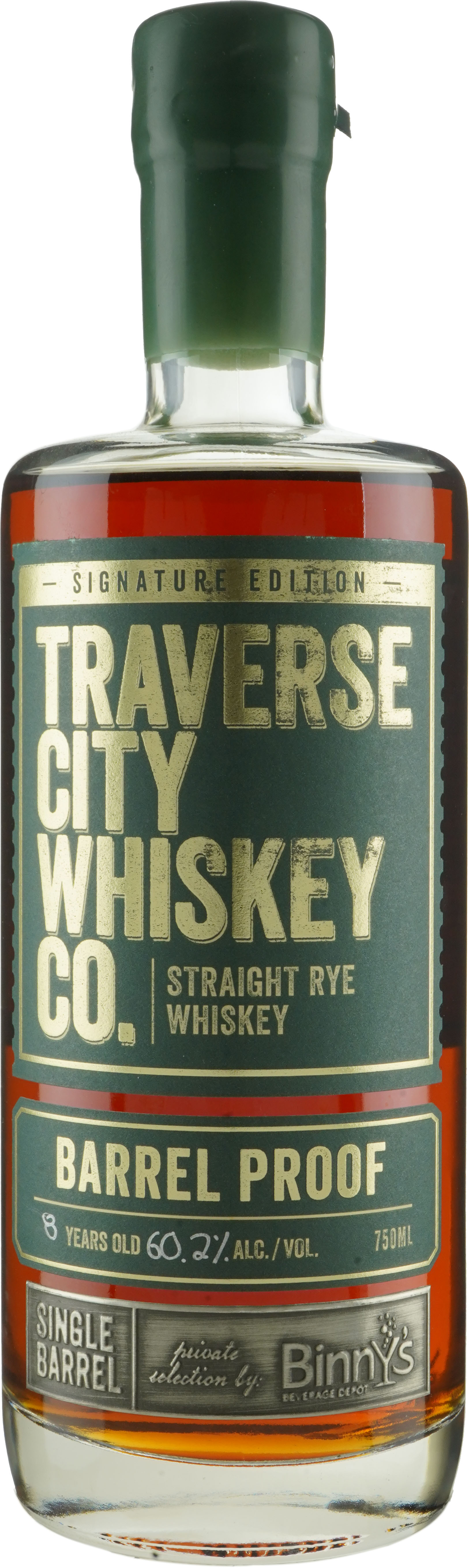 Traverse City Whiskey Co. Signature Edition Rye Single Barrel # 95L043 Binny's Handpicked